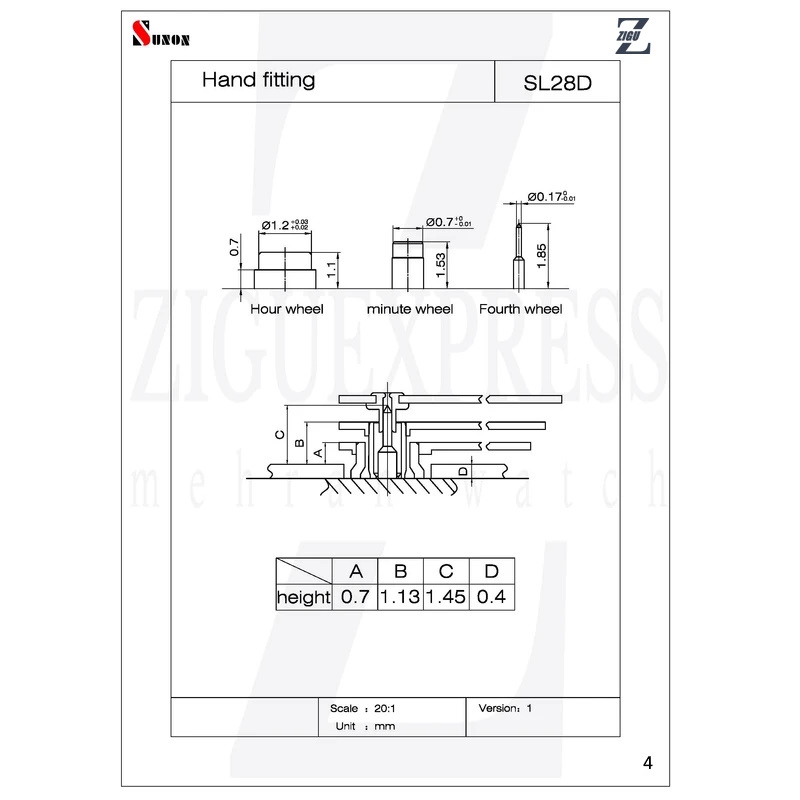  قیمت و خرید موتور ساعت مچی سونون مدل SL28D-6 