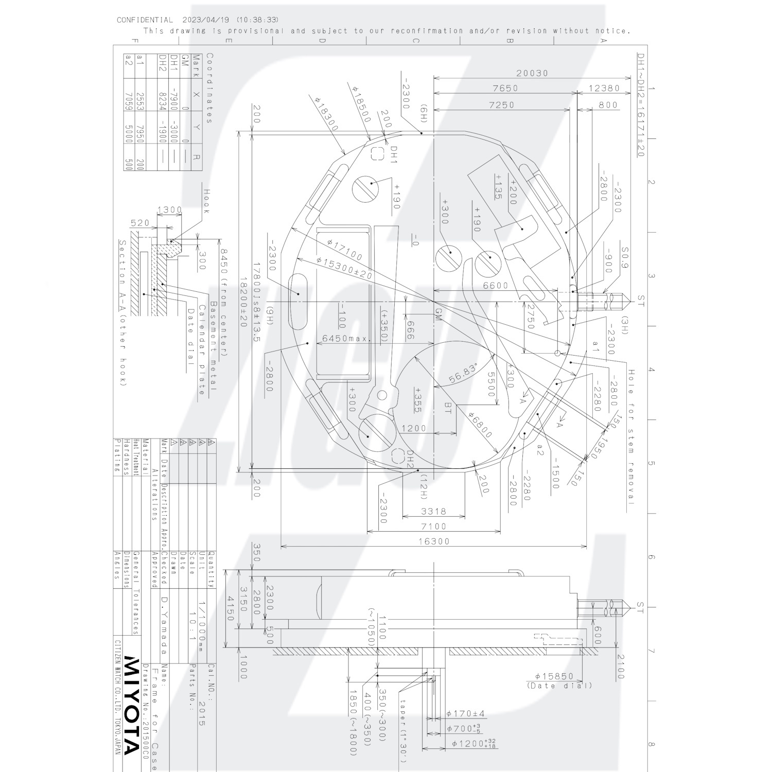  MIYOTA wristwatch motor 3-2015 