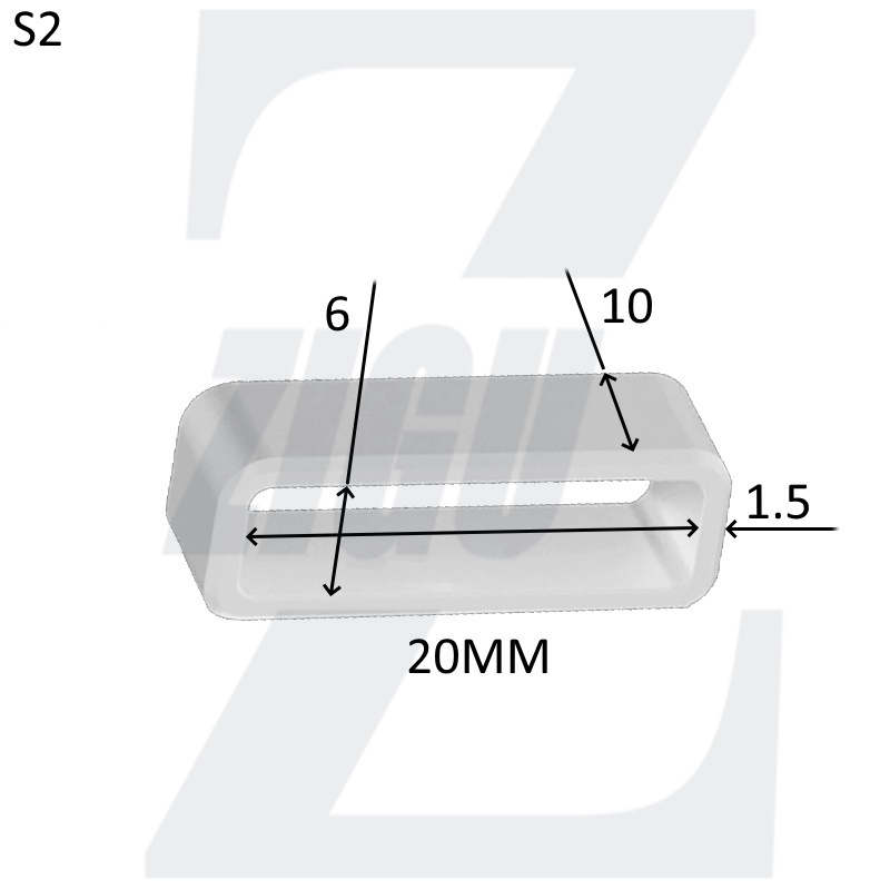  پل رابر بند ساعت مچی 20mm سایز p 