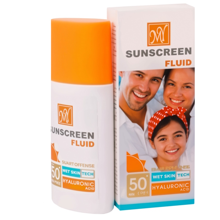 فلوئید ضدآفتاب بی‌رنگ مای SPF50 مدل Hyaluronic Acid