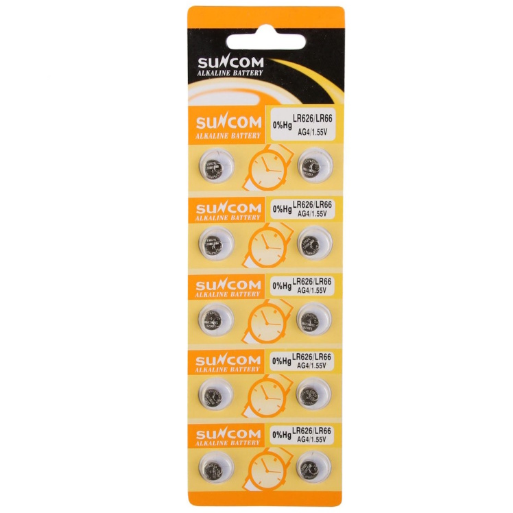 باتری ساعت سانکام AG4 LR626 بسته ده عددی