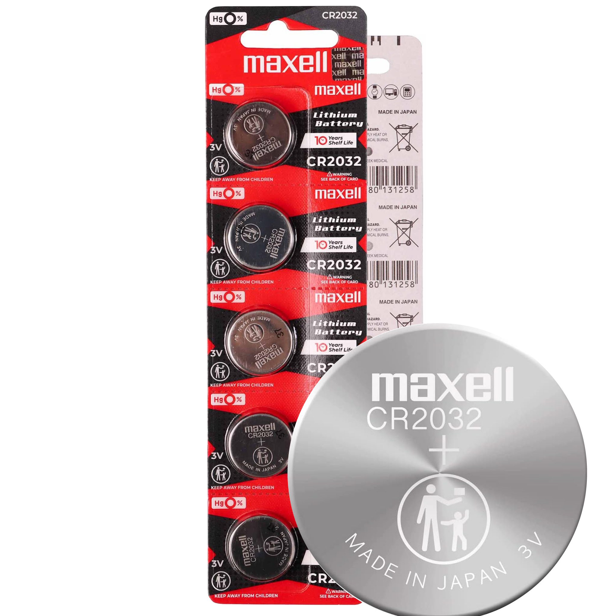 باتری سکه ای CR2032 Maxell بسته پنج عددی