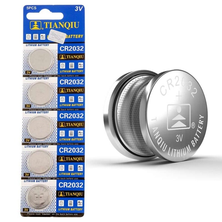 باتری سکه ای تیانکیو مدل CR2032 بسته 5 عددی