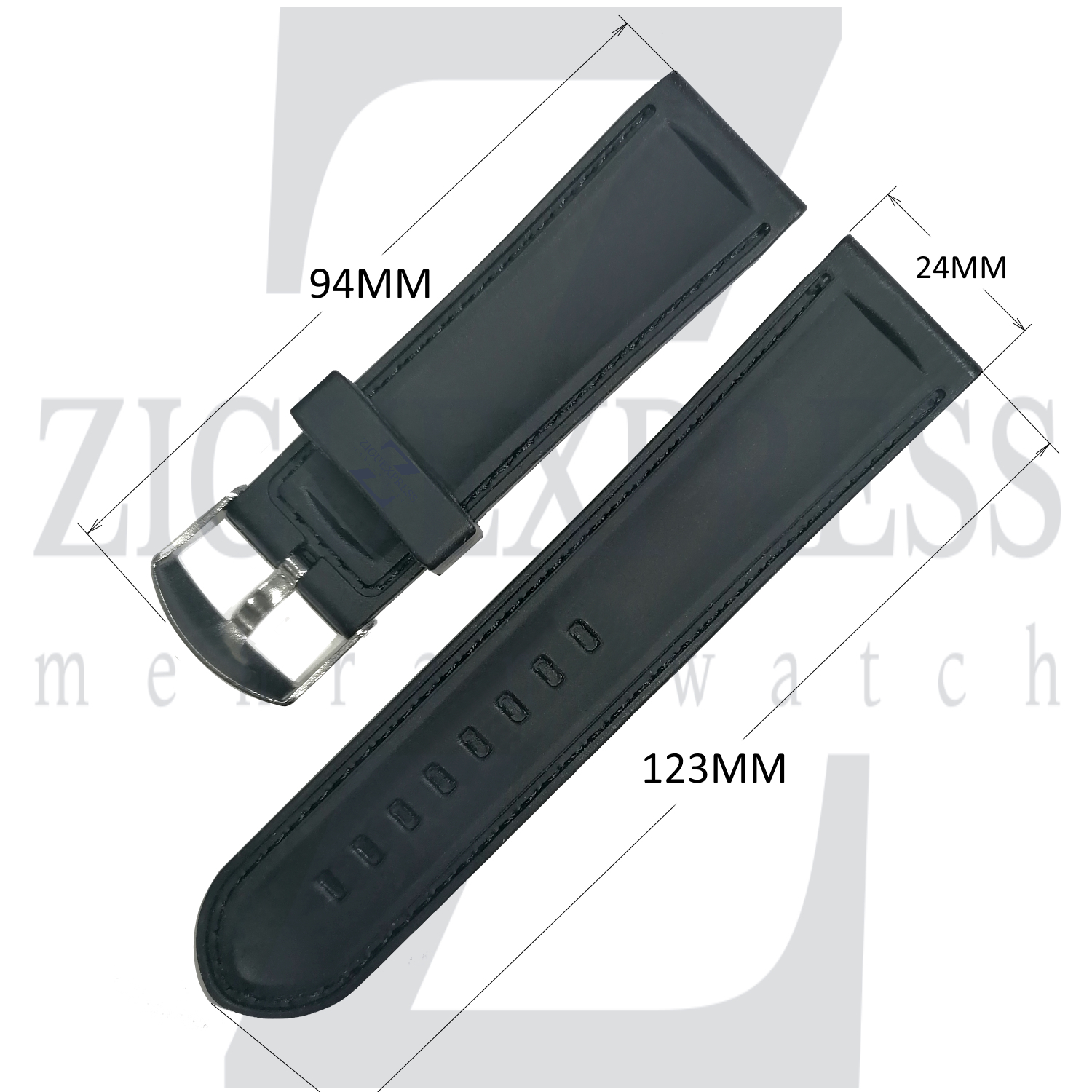 سایز بند ساعت مچی سیلیکونی سایه شب 24mm