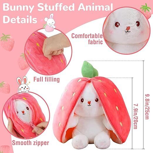  عروسک طرح خرگوش میوه ای مدل توت فرنگی 