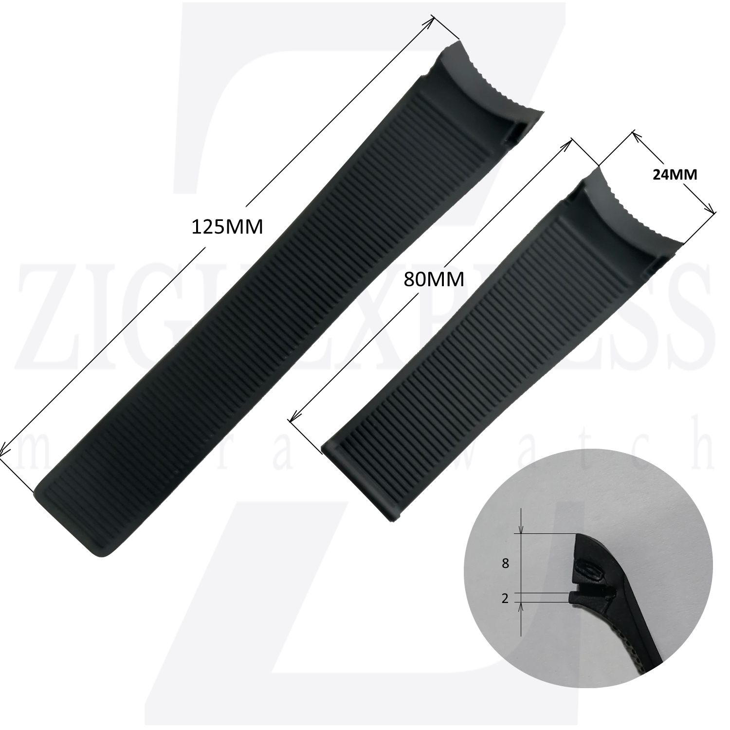 سایز بند ساعت تگ هاور مدل 2985 Tag Heuer Mercedes Sls